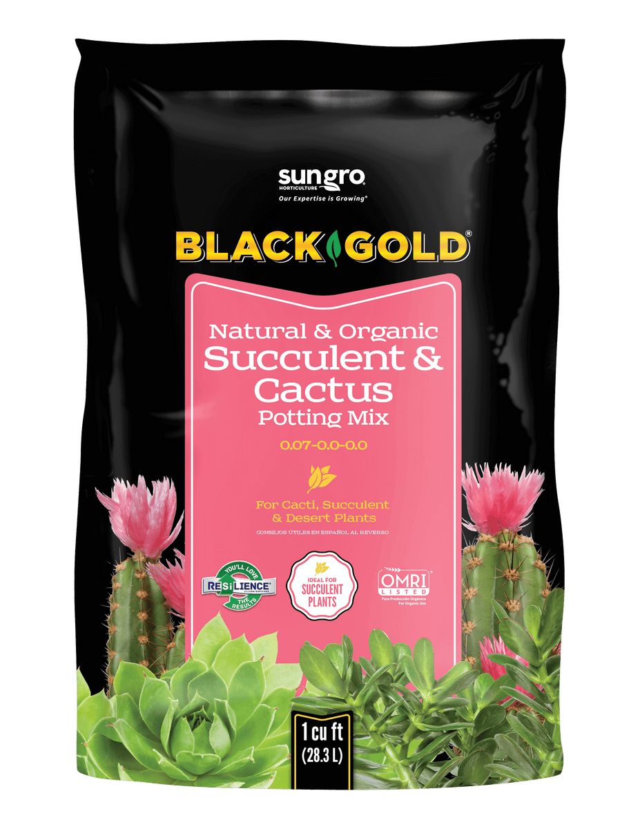 Black Gold Natural & Organic Succulent & Cactus Potting Mix, OMRI, 1 c ...