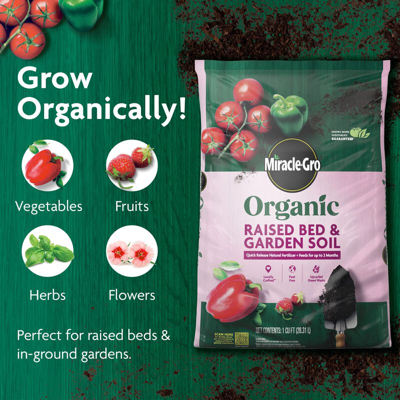 miracle-gro organic potting mix Miracle-Gro 1.5 Cu. Ft. Organic Raised Bed & Garden Soil