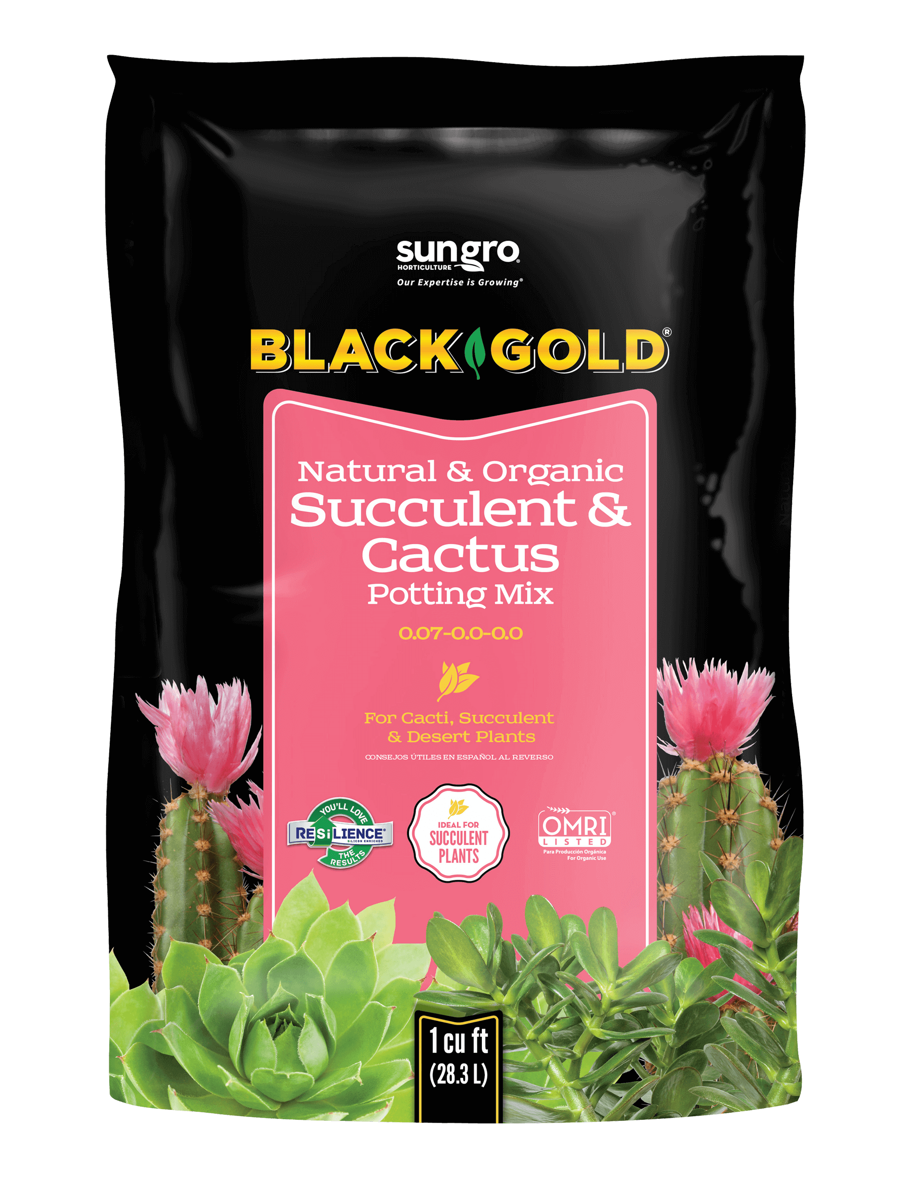 cacti and succulent mix Black Gold Cactus Mix 1 Cu. Ft