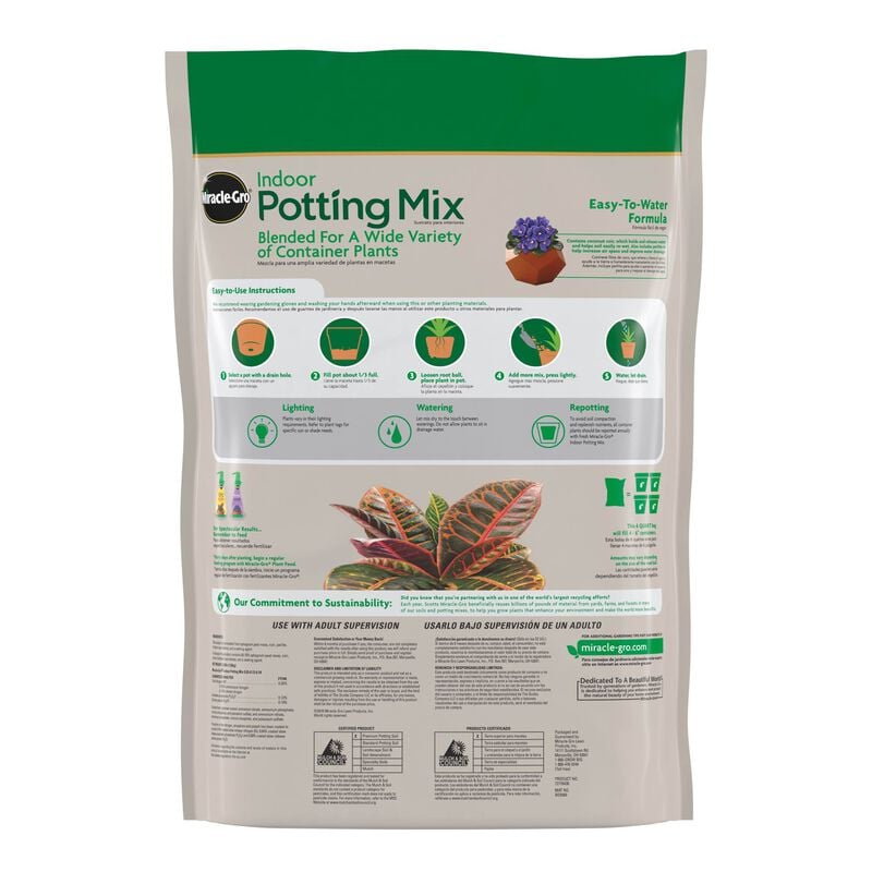 miracle gro for potted plants Miracle-Gro 6 qt. Indoor Potting Mix