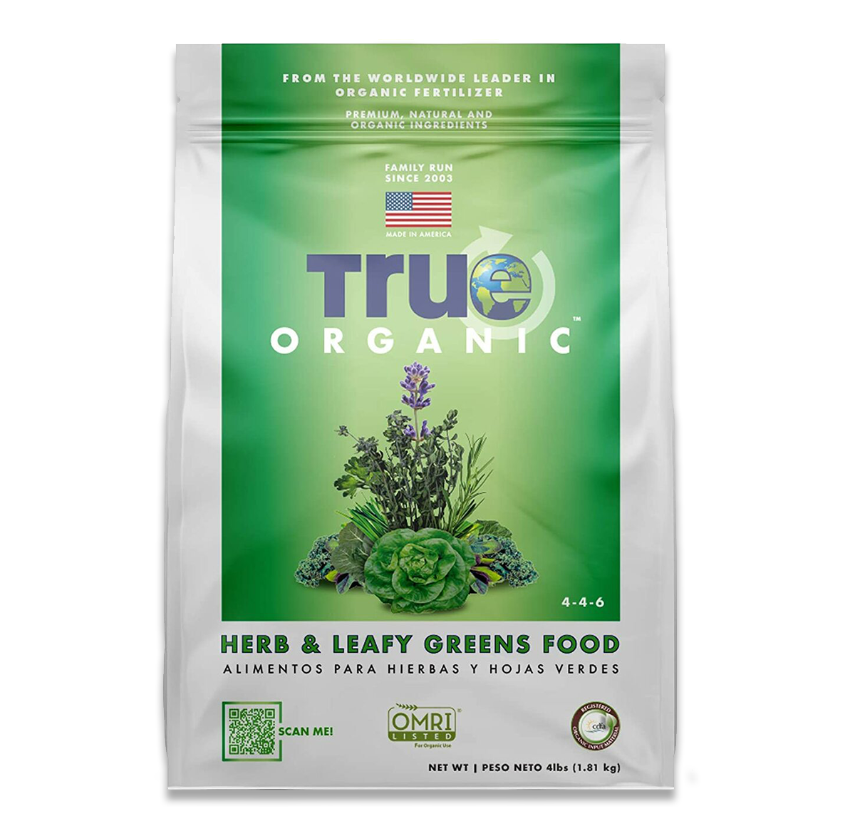 True Organic Herb and Leafy Greens Food Dry Fertilizer, 446, OMRI, 4