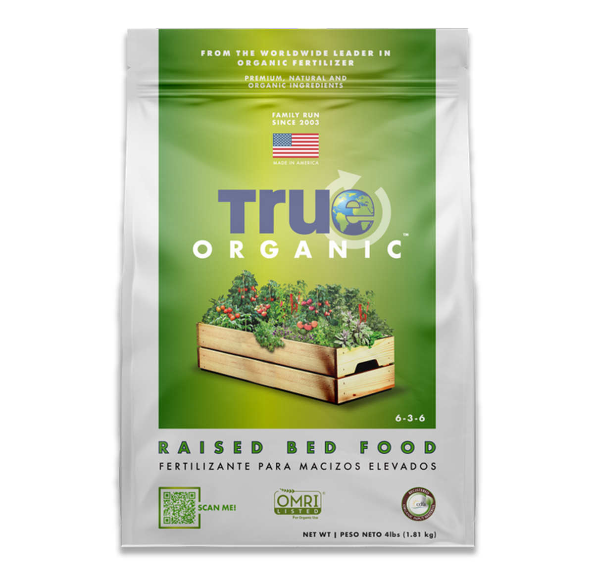 plant bed fertilizer True Organic Raised Bed Plant Food 4 lb