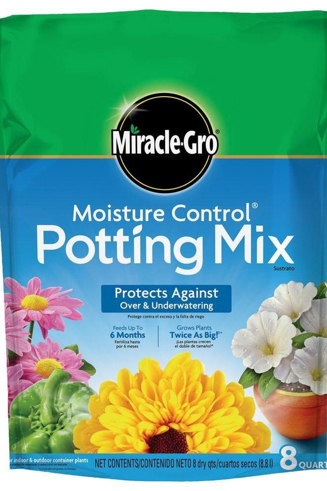 potting mix outdoor plants Miracle Gro 8 qt. Moisture Control Potting Mix
